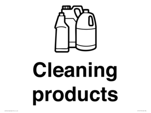 Dementia Cleaning products sign